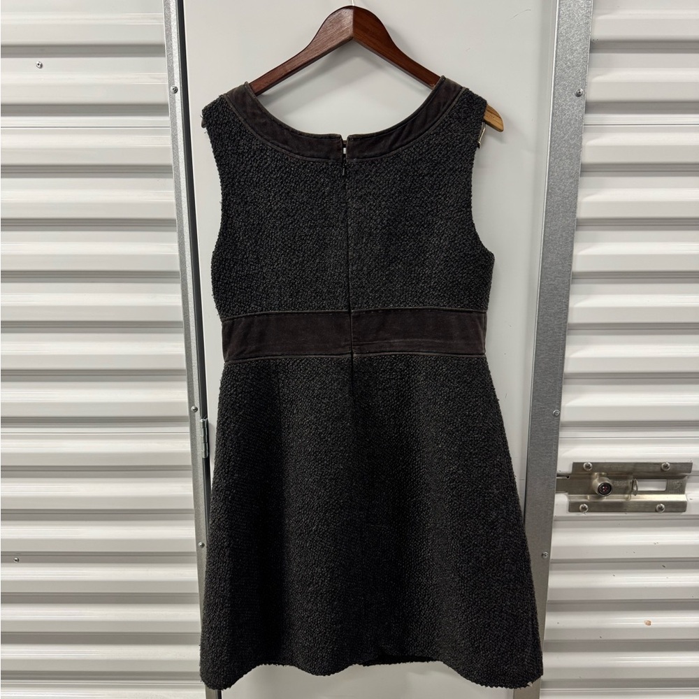 Tory Burch Wool‎ Blend Sleveless Dress Brown Womens Size 12 Utility Lagenlook